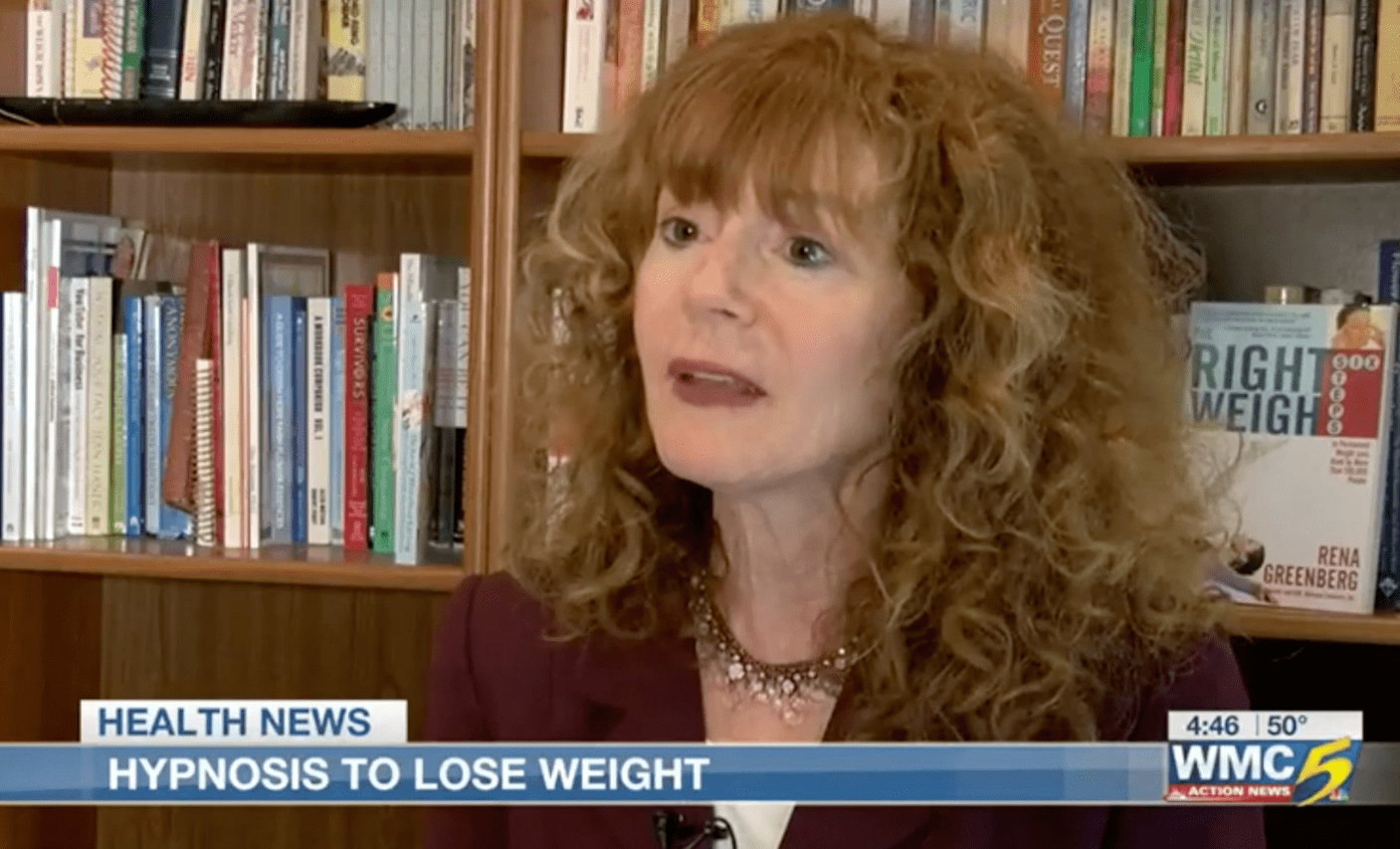 Rena on TV for weight loss hypnosis success